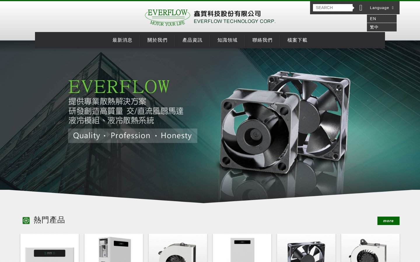 Everflow , скріншот головної сторінки