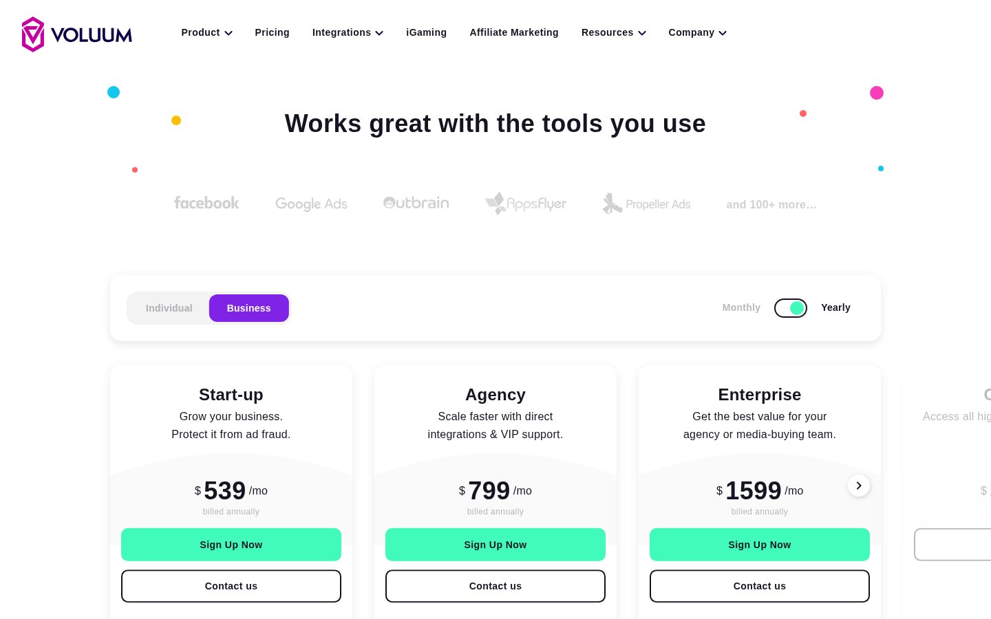 Тарифи Voluum